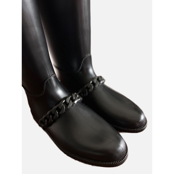 Givenchy Black Rubber Eva Chain Boots Size 8.5 - Picture 4 of 11